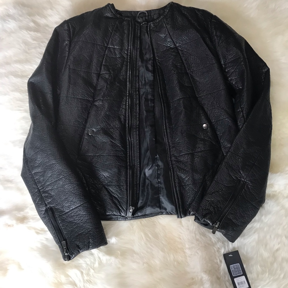 Truth of Touch Black Leather Jacket